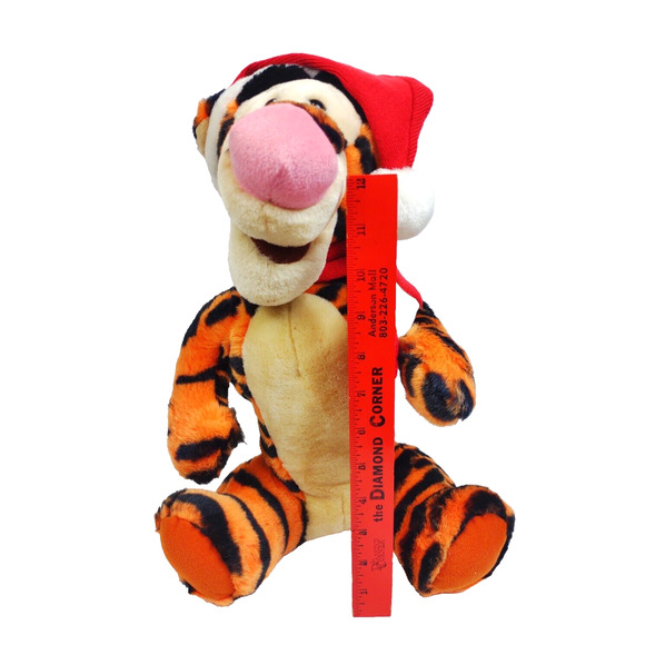 Disneyland 15" Winnie The Pooh Christmas TIGGER Santa Plush Stuffed Animal OEM - Picture 6 of 12